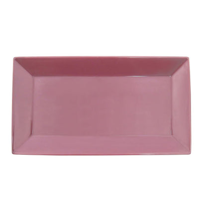 11.5-inch rectangular plum platter, durable ceramic serveware, deep plum glaze, modern dish, microwave and dishwasher safe, stylish tableware for appetizers, main courses, and desserts.