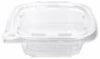 8oz Disposable Clear Hinged Tamper Evident Plastic Food Container with Secure Lid