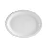 11 1/2-inch Oval Platter N.R., BPA-free ceramic, lightweight, shatterproof, scratch-resistant, microwave-safe, dishwasher-safe, elegant oval shape, perfect for serving entrees, desserts, or appetizers.