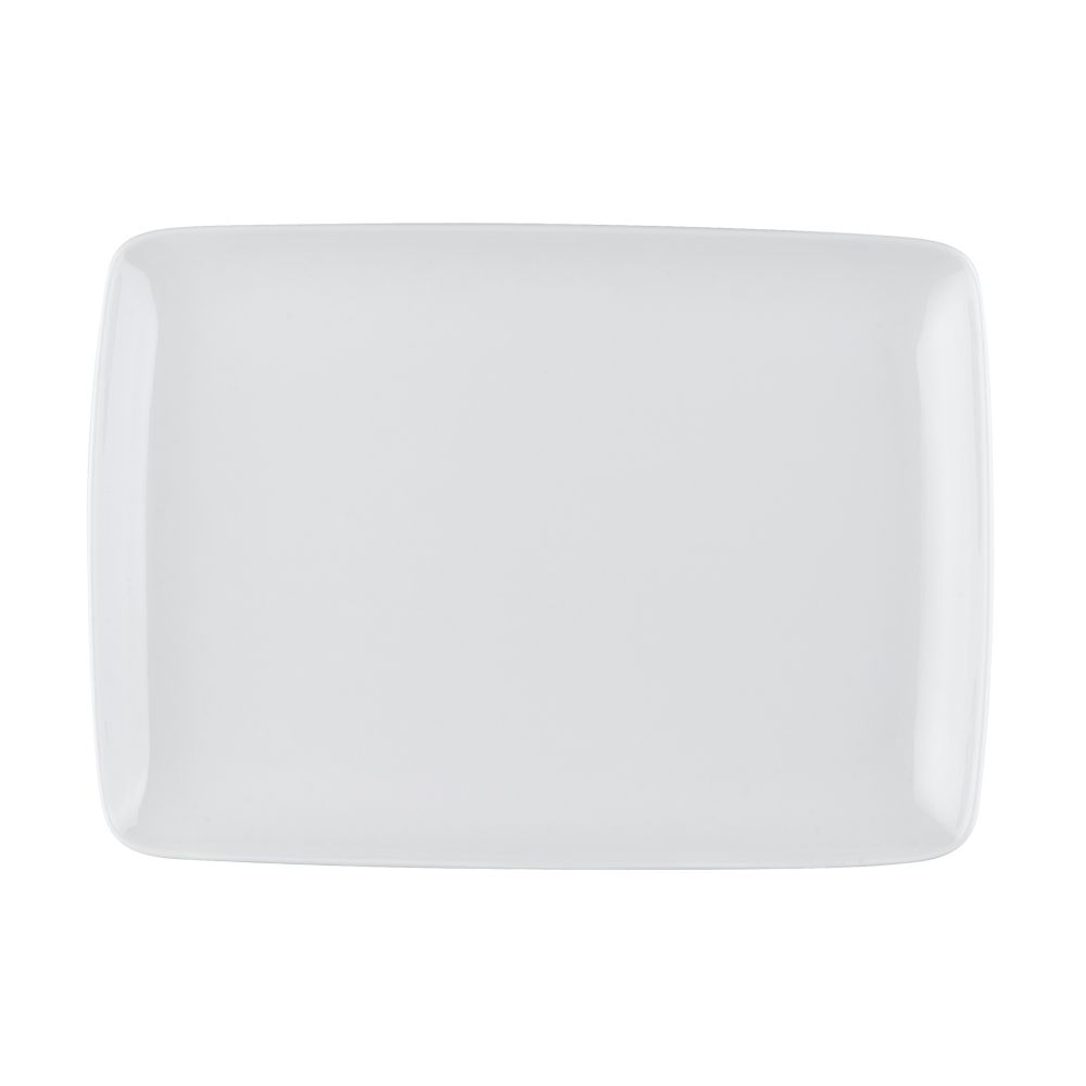 11 5/8” Coupe Rectangular Platter – Elegant ceramic serving dish for appetizers, sushi, and entrees. Modern design with microwave, oven, and dishwasher-safe for easy use and cleaning.