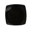 11 7/8-inch black square flat plate with a sleek, durable, scratch-resistant finish; ideal for restaurants, catering, or home use; perfect for entrees, sushi, desserts, or gourmet plating
