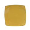 11 7/8-inch yellow square flat plate with a bright, scratch-resistant finish; ideal for restaurants, catering, or home use; perfect for serving entrees, desserts, or shared platters