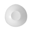 11-inch coupe triangular salad plate – modern geometric plate for salads or starters; chip-resistant, microwave and dishwasher safe; bold shape for stylish food presentation.