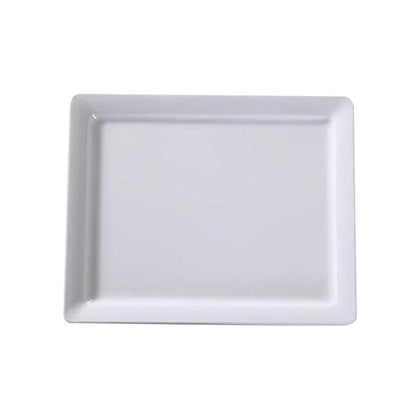 This Rectangular Plate is made from durable and reliable melamine material. You can use it for serving sushi, salads, side dishes, or other Asian cuisine appetizers. The Osaka collection has an elegant and stylish design. Performed in white color, it will perfectly fit any restaurant environment allowing you to elevate your dining experience 
with these high quality affordable restaurant dinnerware.