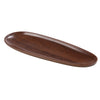 With an oval design and rolled edge, this dinner plate offers a distinctive, modern presentation for a variety of dishes. Its wood grain finish adds a rustic touch, complementing casual and themed dining settings. Made of durable melamine in a warm brown hue, this plate is built to withstand heavy use, resisting chipping and damage. It provides ample space for serving appetizers, side dishes, or entrees.