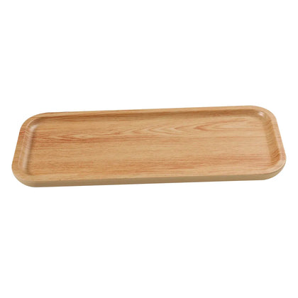 Combining durability and style, this dinner plate highlights a rectangular shape with a golden oak pattern for a natural, refined look. Its break-resistant melamine construction ensures reliability in high-traffic environments, while its dishwasher-safe design simplifies cleanup. This plate is a practical choice for serving appetizers, side dishes, and desserts.