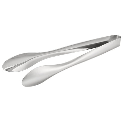 12-inch stainless steel serving tongs with scalloped edges, 18/8 steel, durable one-piece design, rust resistant, dishwasher safe, ideal for catering and buffets, packed 72 each per case