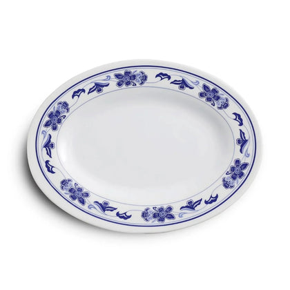 EcoQuality Oval Plate is a great and affordable restaurant tableware. It is made from durable and reliable melamine material. You can use it for serving salads, side dishes, appetizers or hot meals. The Peony collection has an elegant and stylish design. Performed in white color, it will perfectly fit any restaurant environment allowing you to elevate your dining experience 
with these high quality affordable restaurant dinnerware.