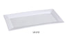 This versatile serving plate features a sleek rectangular shape with delicate lines, providing a sophisticated and distinctive presentation for your culinary creations. This plate is ideal for showcasing individual appetizers, small side dishes, or desserts in restaurants, cafes, and home dining. Made from durable, high-quality porcelain in a sophisticated bone white, this plate is designed for both versatility and long-lasting performance.