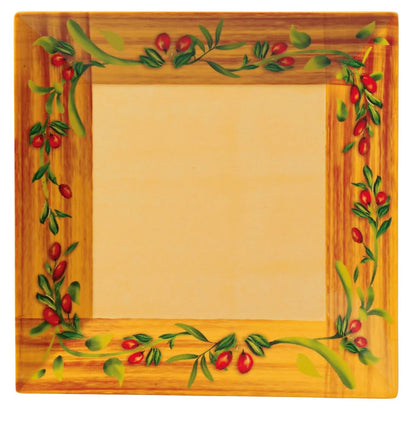 Square Dinner Plate is made from durable and reliable melamine material. You can use it for serving salads, side dishes, sushi or other meals. The Olive collection has an elegant and glorious design allowing you to elevate your dining experience 
with these high quality affordable restaurant dinnerware.
