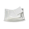 This square plate is made from durable porcelain, this square plate offers a sleek bone white finish that complements upscale presentation needs in restaurants, hotels, and catering operations. Its oven, microwave, and dishwasher-safe features make it suitable for efficient kitchen workflows, streamlining food presentation and service in mid-volume sushi and Asian cuisine settings. This elegant plate stands out for its precise dimensions and commercial durability.