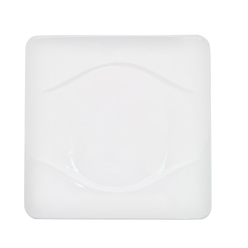 12 1/2-inch square plate, BPA-free ceramic, lightweight, shatterproof, scratch-resistant, modern square design, microwave-safe, dishwasher-safe, perfect for home, restaurants, catering, and serving.