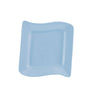 12-inch light blue square plate, break-resistant and microwave-safe; perfect for elegant food presentation at restaurants, events, or home with modern and calming design.