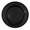 12-inch R.E. Black Plate, chip-resistant, dishwasher-safe, microwave-safe, stylish and durable dinnerware for main courses, appetizers, and desserts, ideal for home, restaurant, and catering use.
