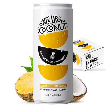 Once Upon A Coconut Pineapple Sparkling Coconut Water 10.8oz 12 Pack