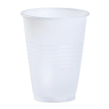 12 oz. translucent cups in a dispensing box. Ideal for water, juice, soft drinks, and cocktails. Durable, convenient, and perfect for parties, events, and everyday use. Easy access and storage.

