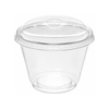 Clear Plastic Disposable U-Shaped Cups with Sip Through Lids