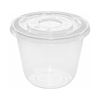 Clear Plastic Disposable U-Shaped Drinking Cups with Flat Lids
