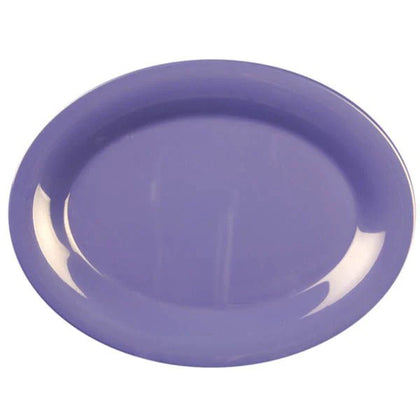 Oval Platter in stylish blue color, ideal for serving vegetables, cold cuts, fresh greens or Asian appetizers. Made from durable and reliable melamine, this dinnerware is popular for being unbreakable and affordable at the same time. Thanks to the stylish Milestone collection, these platters will perfectly fit any establishment design. A perfect fit in your cafe, restaurant or catering events. These oval platters are a high quality and affordable dinnerware.