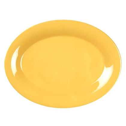 EcoQuality Oval Platter is ideal for serving vegetables, cold cuts, fresh greens or Asian appetizers. Made from durable and reliable melamine, this dinner plate is popular for being unbreakable and affordable at the same time. Thanks to the stylish Milestone collection, these platters will perfectly fit in any cafes, restaurant or catering events. Elevate your dining experience with these high quality affordable restaurant dinnerware.