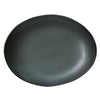 This oval plate offers ample space for presentation of various food items in restaurant, cafeteria, or catering settings. Its microwave and dishwasher-safe properties simplify reheating and cleaning processes, making it suitable for repetitive daily use in diverse foodservice operations. The dark green finish enhances presentation and resilience in demanding kitchen workflows.