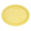 13.25” N.R. Yellow oval platter, durable break-resistant serving dish for appetizers, entrées, sides, microwave-safe, dishwasher-safe, modern tableware for restaurants, catering, and home use.