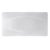 13 1/2-inch rectangular platter, BPA-free ceramic, lightweight, shatterproof, scratch-resistant, sleek modern design, microwave-safe, dishwasher-safe, perfect for home, restaurants, catering, and serving.