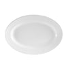 13 3/4” Oval Platter made from chip-resistant porcelain. Perfect for main courses, appetizers, seafood & family-style meals. Microwave & dishwasher-safe with a sleek white design for home or restaurant use.