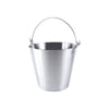 13 QT stainless steel utility pail with wire handle, durable, rust-resistant, easy to clean, ideal for commercial kitchens, cleaning, and food prep, packed 12 each per case.