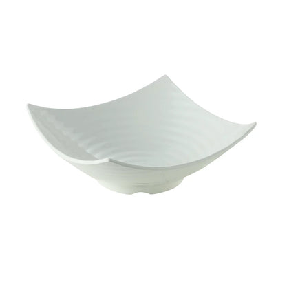 EcoQuality Square Bowl, this square-shaped bowl is designed with a sleek and modern look that is sure to impress your guests. It's large enough to serve your favorite soups, salads, or pasta dishes. This bowl is just the right size for any meal or snack. Made of durable melamine, this bowl is built to last. It is dishwasher safe, making it easy to clean and maintain its pristine appearance. Elevate your dining experience with these high quality affordable restaurant dinnerware.