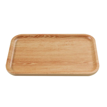 Combining durability and style, this dinner plate highlights a rectangular shape with a golden oak pattern for a natural, refined look. Its break-resistant melamine construction ensures reliability in high-traffic environments, while its dishwasher-safe design simplifies cleanup. This plate is a practical choice for serving appetizers, side dishes, and desserts.