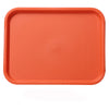 This tray has a vibrant orange finish that adds visual appeal to your service while maintaining the durability and quality expected in busy food service environments. This tray measures 14 inches long by 10 inches wide. Perfect for cafeterias, quick-service restaurants, and catering operations seeking reliable, environmentally conscious dinnerware solutions.