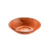 14-inch woven wood bowl with wide design for large salads, fruits, or entrees; durable, break-resistant, lightweight, and stackable; ideal for buffets and catering; packed 36 per case.