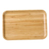This wooden tray is made from natural bamboo, offering a lightweight yet durable solution. Its natural wood material ensures a sustainable, eco-friendly option suitable for various food display applications, supporting HACCP workflows and sanitation standards in professional settings. High quality and affordable wooden tray.