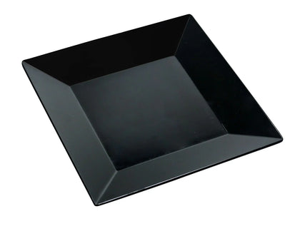 This Square Plate offers a sleek and sophisticated dining presentation with its bold black finish. This durable melamine plate mimics the look of ceramic while providing enhanced break resistance, making it ideal for high-traffic food service environments. Whether serving salads, side dishes, appetizers, or hot meals, this plate adds a touch of modern elegance to any restaurant setting allowing you to elevate your dining experience 
with these high quality affordable restaurant dinnerware.