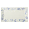 14.5-inch stoneware seashell rectangular platter AW, chip-resistant, microwave- and dishwasher-safe. Stylish serving dish for seafood, appetizers, and entrees at home or in restaurants.