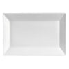 14 1/2-inch rectangular platter, durable plastic serving tray, modern dinnerware, scratch-resistant, stain-resistant, perfect for appetizers, entrees, buffets, catering, restaurants, and home dining.