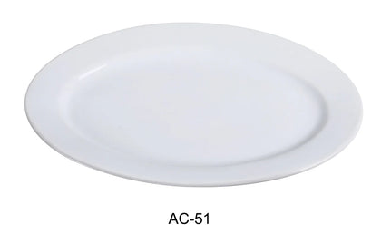 Oval Platter features a rolled edge design crafted from reliable, super white porcelain. Safe for dishwasher, oven, and microwave use, it offers versatile convenience for everyday meals or special occasions in restaurants and home use. Ideal for serving salads, desserts, and appetizers, this elegant platter combines durability with style to enhance your dining experience.