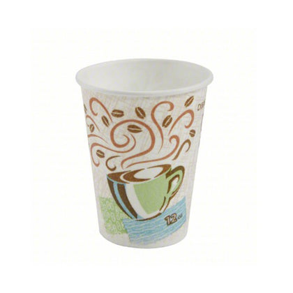 Dixie 12oz White PerfecTouch Insulated Paper Hot Cups