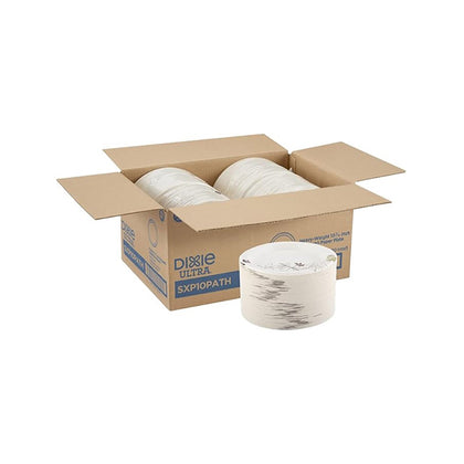 10 Inch White Printed Round Disposable Ultra Pathways Paper Plate