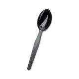 Dixie SmartStock Series-O Medium-Weight Polypropylene Black Multipurpose Teaspoon