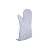 15‑inch cotton oven mitt with silicone‑coated surface and quilted interior, heat resistant to 500 °F, non‑slip grip, ambidextrous, machine‑washable; ideal for baking, cooking, and grill use.