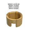 16-inch chamber brick set with flue, heat-resistant bricks for insulation and airflow in kilns, ovens, or furnaces.