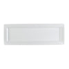 16 1/4-inch long deep rectangular platter, white serving dish, modern dinnerware, chip-resistant, microwave-safe, dishwasher-safe, perfect for appetizers, sushi, main courses, and elegant food presentation.