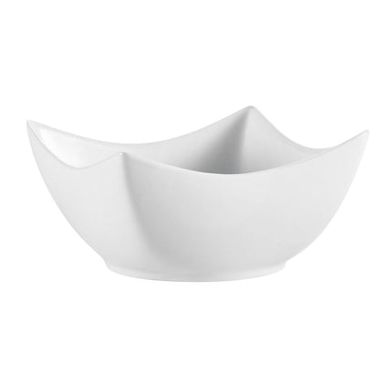 16 oz 5 1/2-inch square bowl – sleek bowl for salads, pasta, or side dishes; chip-resistant, microwave and dishwasher safe; modern design ideal for restaurants or home dining.