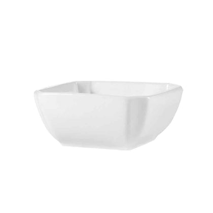 16oz square bowl, 5-inch modern plastic dinnerware, durable serving bowl, scratch-resistant and stain-resistant, stylish small bowl for soups, salads, sides, desserts, restaurants, and catering.