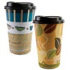 16oz Hot/Cold Cups with Lids featuring a stylish design. Ideal for coffee, tea, soda, and juice. Spill-resistant, durable, and perfect for home, office, cafes, and travel.