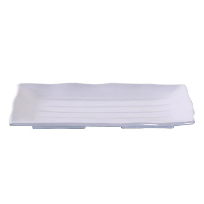 EcoQuality Rectangular Plate is made from durable and reliable melamine material. You can use it for serving sushi, salads, side dishes, or other Asian cuisine appetizers. The Osaka collection has an elegant and stylish design. Performed in white color, it will perfectly fit any restaurant environment allowing you to elevate your dining experience with these high quality affordable restaurant dinnerware.
