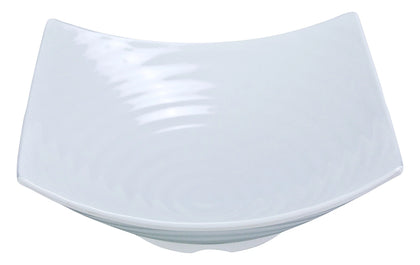 EcoQuality Square Bowl, this square-shaped bowl is designed with a sleek and modern look that is sure to impress your guests. It's large enough to serve your favorite soups, salads, or pasta dishes. This bowl is just the right size for any meal or snack. Made of durable melamine, this bowl is built to last. It is dishwasher safe, making it easy to clean and maintain its pristine appearance. Elevate your dining experience with these high quality affordable restaurant dinnerware.