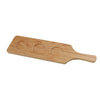 This wooden tray is designed for serving and organizing items with its rectangular design. It features a convenient handle for easy carrying. Made of durable melamine, this tray is finished in a golden oak color and is dishwasher safe allowing you to elevate your dining experience with these high quality affordable restaurant dinnerware.